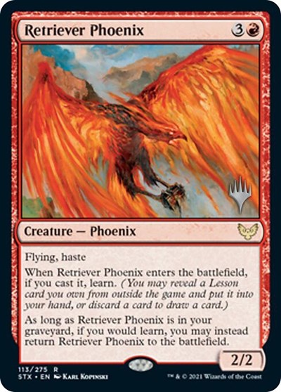 Retriever Phoenix (Promo Pack) [Strixhaven: School of Mages Promos] | Webway Games