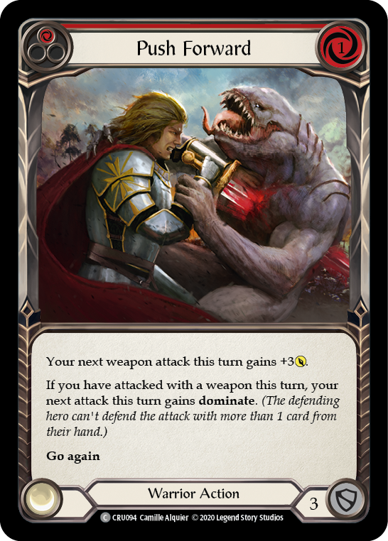 Push Forward (Red) [CRU094] 1st Edition Normal | Webway Games