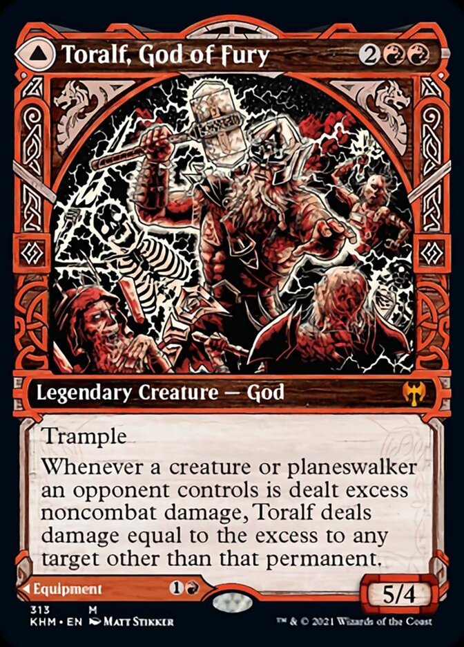 Toralf, God of Fury // Toralf's Hammer (Showcase) [Kaldheim] | Webway Games