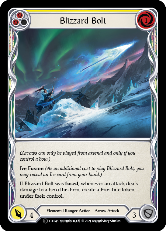 Blizzard Bolt (Yellow) [U-ELE045] Unlimited Rainbow Foil | Webway Games