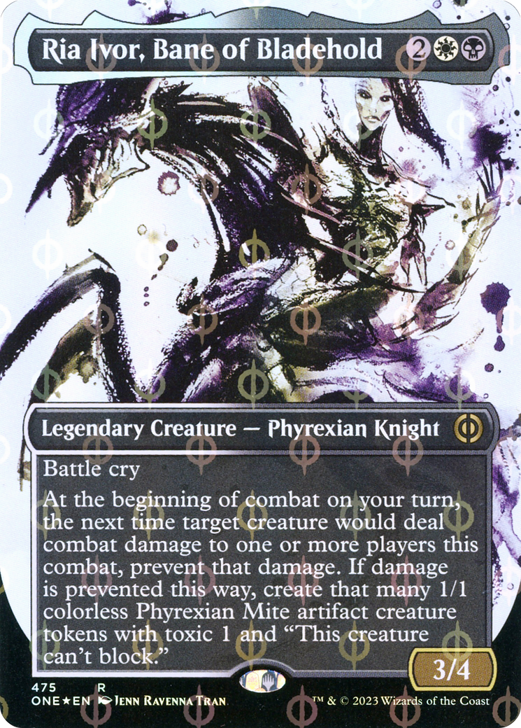 Ria Ivor, Bane of Bladehold (Borderless Ichor Step-and-Compleat Foil) [Phyrexia: All Will Be One] | Webway Games