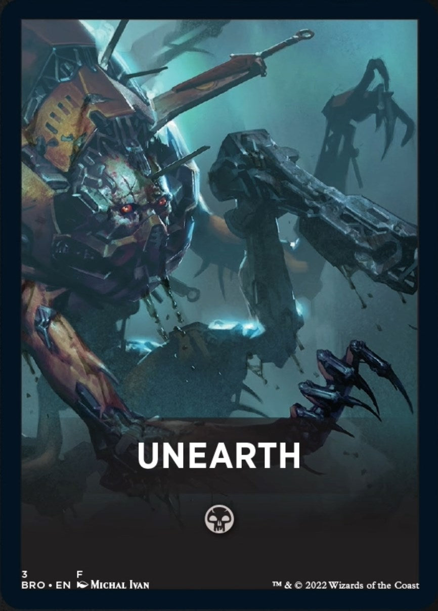 Unearth Theme Card [The Brothers' War Tokens] | Webway Games