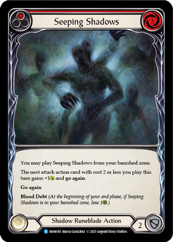 Seeping Shadows (Red) [MON165] 1st Edition Normal