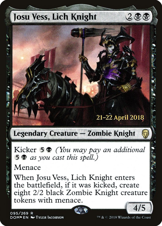 Josu Vess, Lich Knight  (Prerelease) [Dominaria Prerelease Promos] | Webway Games