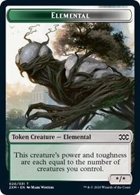 Elemental // Treasure Double-sided Token [Double Masters Tokens] | Webway Games