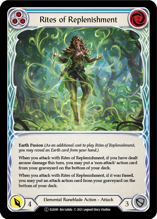 Rites of Replenishment (Blue) [U-ELE081] Unlimited Rainbow Foil | Webway Games