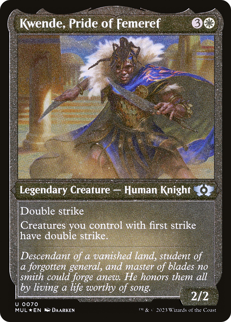 Kwende, Pride of Femeref (Foil Etched) [Multiverse Legends] | Webway Games