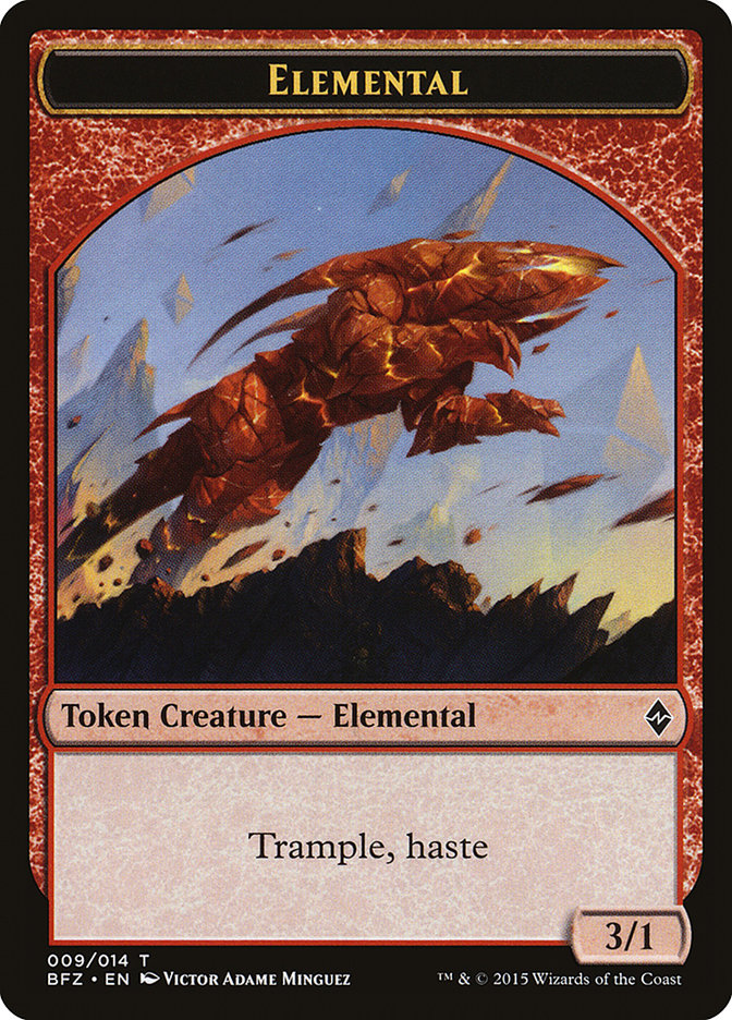 Elemental (009/014) [Battle for Zendikar Tokens] | Webway Games