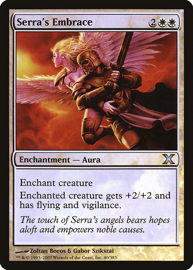 Serra's Embrace (Premium Foil) [Tenth Edition] | Webway Games