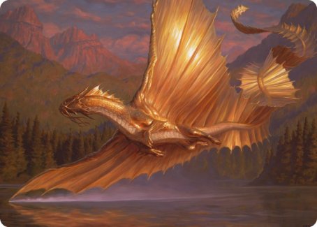 Adult Gold Dragon Art Card [Dungeons & Dragons: Adventures in the Forgotten Realms Art Series] | Webway Games