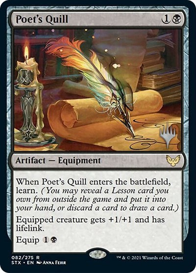 Poet's Quill (Promo Pack) [Strixhaven: School of Mages Promos] | Webway Games