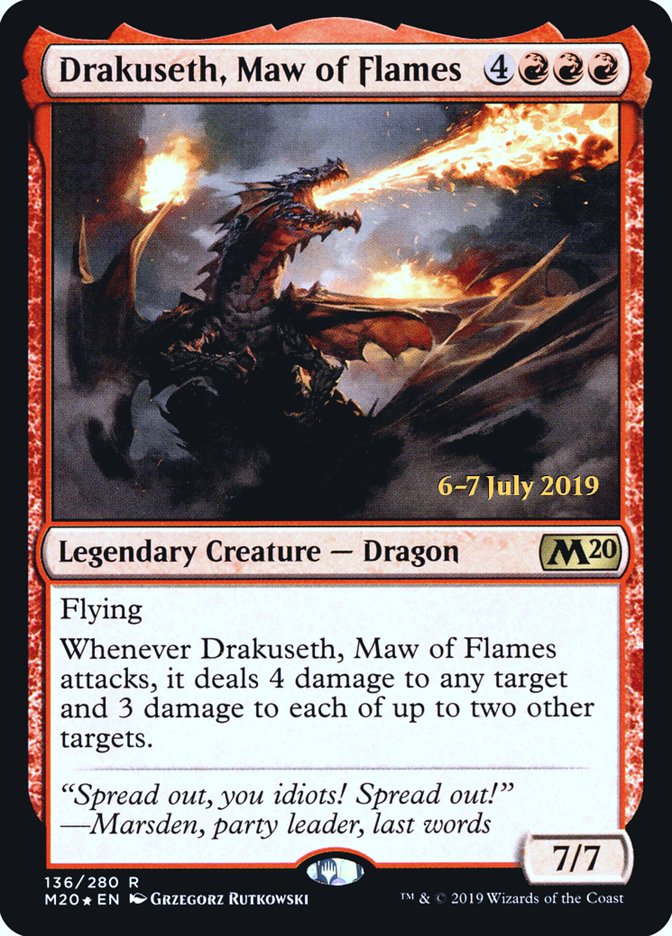 Drakuseth, Maw of Flames  [Core Set 2020 Prerelease Promos] | Webway Games