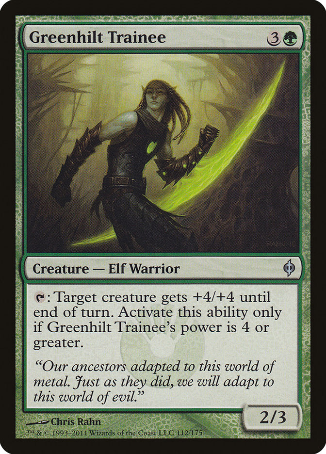 Greenhilt Trainee [New Phyrexia] | Webway Games