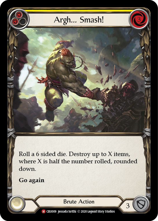 Argh... Smash! [CRU009] 1st Edition Rainbow Foil | Webway Games