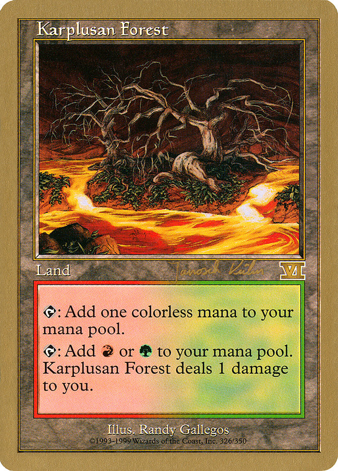 Karplusan Forest (Janosch Kuhn) [World Championship Decks 2000] | Webway Games