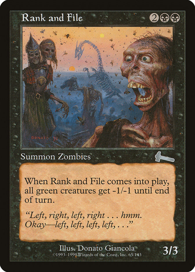 Rank and File [Urza's Legacy] | Webway Games
