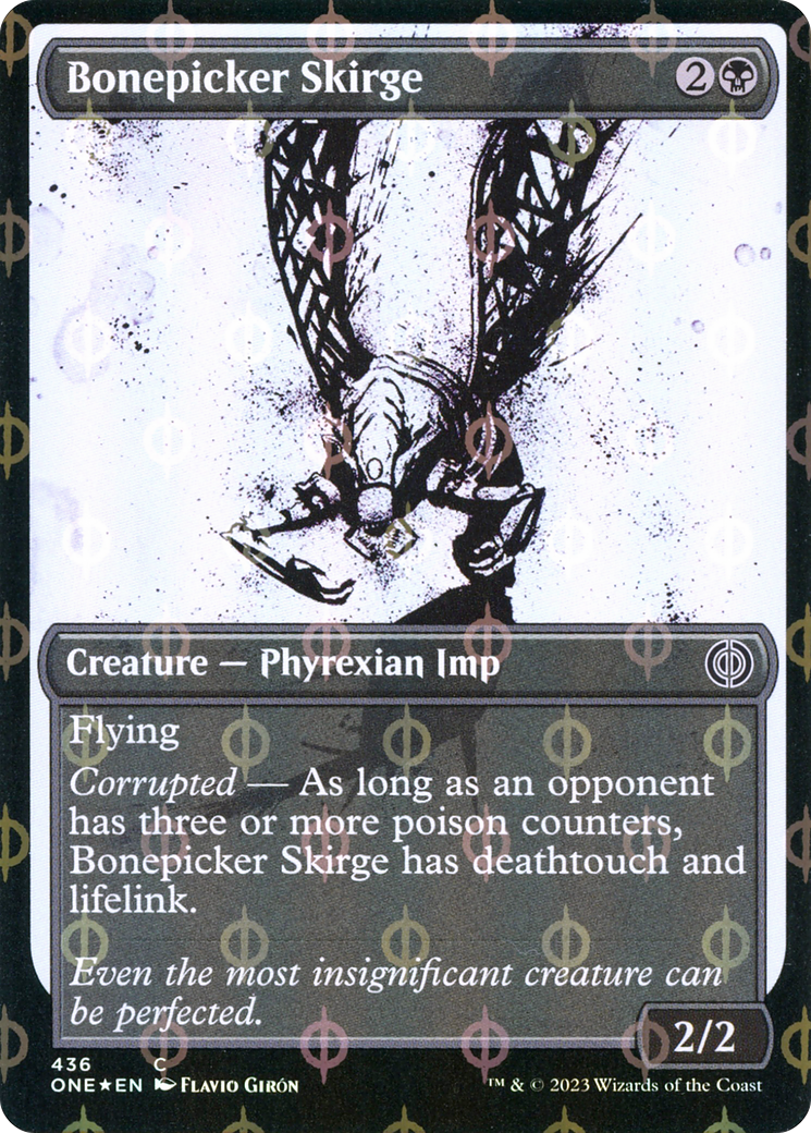 Bonepicker Skirge (Showcase Ichor Step-and-Compleat Foil) [Phyrexia: All Will Be One] | Webway Games