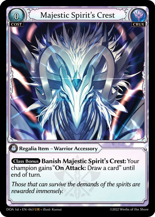Majestic Spirit's Crest (063) [Dawn of Ashes: 1st Edition] | Webway Games