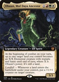 Obuun, Mul Daya Ancestor (Extended Art) [Zendikar Rising Commander] | Webway Games