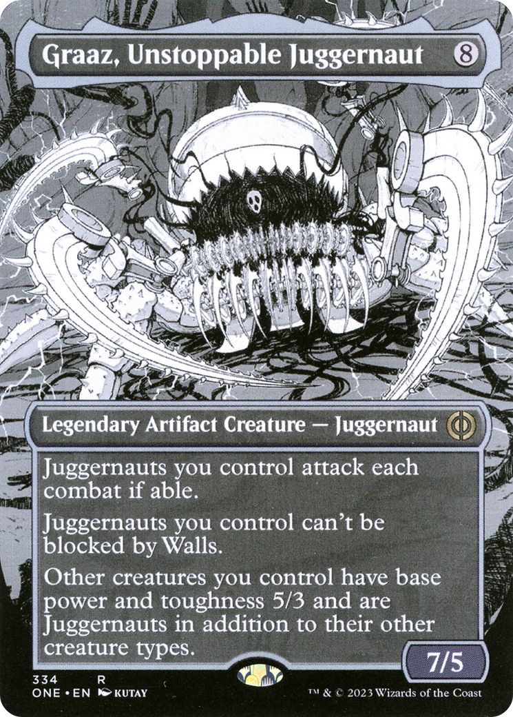 Graaz, Unstoppable Juggernaut (Borderless Manga) [Phyrexia: All Will Be One] | Webway Games
