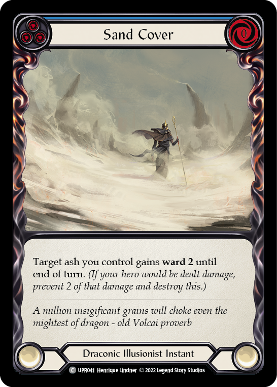 Sand Cover (Blue) [UPR041] (Uprising)  Rainbow Foil | Webway Games
