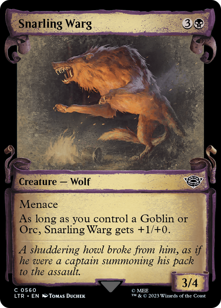 Snarling Warg [The Lord of the Rings: Tales of Middle-Earth Showcase Scrolls] | Webway Games