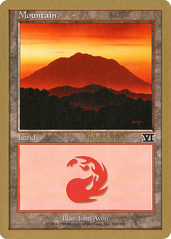 Mountain (mlp346a) (Mark Le Pine) [World Championship Decks 1999] | Webway Games