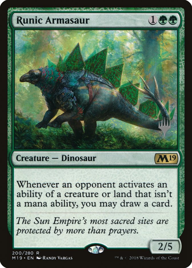 Runic Armasaur (Promo Pack) [Core Set 2019 Promos] | Webway Games