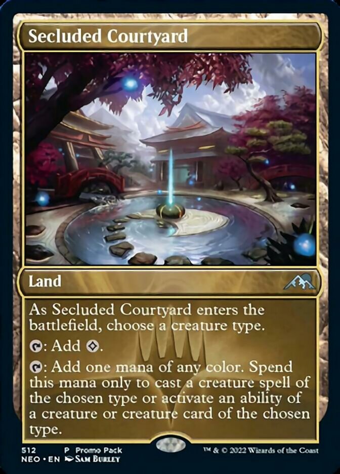 Secluded Courtyard (Promo Pack) [Kamigawa: Neon Dynasty Promos] | Webway Games