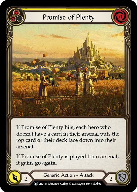Promise of Plenty (Yellow) [CRU184] Unlimited Normal | Webway Games