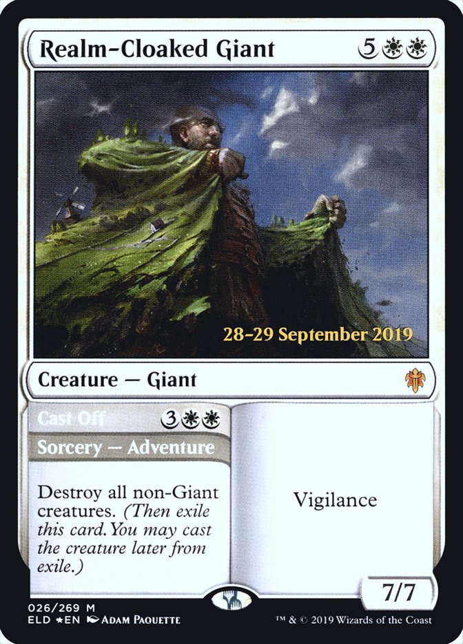 Realm-Cloaked Giant // Cast Off  [Throne of Eldraine Prerelease Promos] | Webway Games