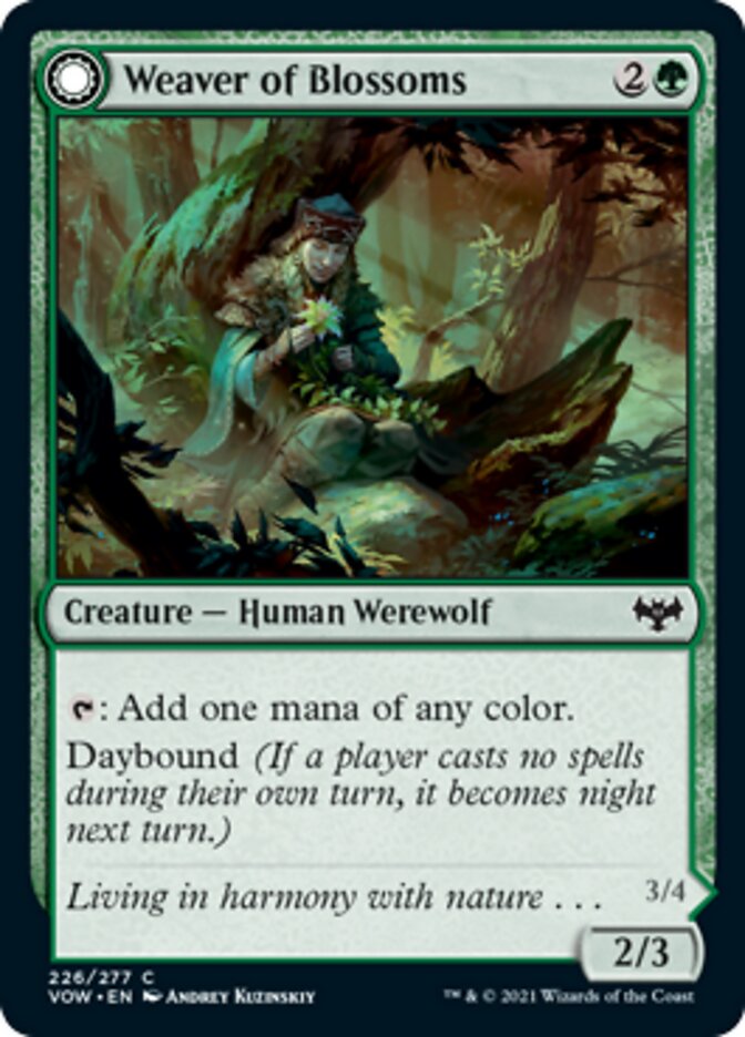 Weaver of Blossoms // Blossom-Clad Werewolf [Innistrad: Crimson Vow] | Webway Games