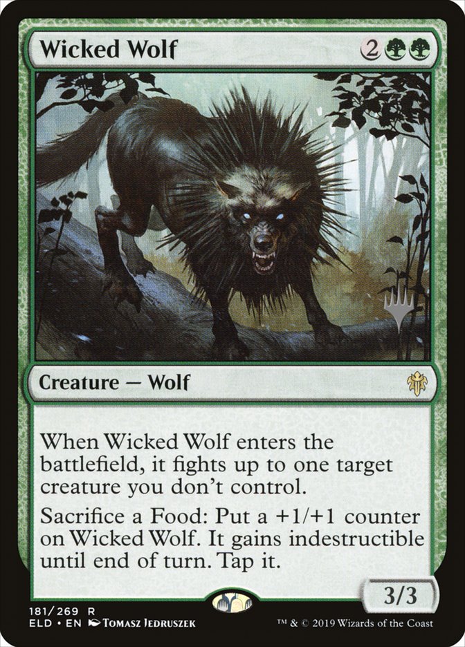 Wicked Wolf (Promo Pack) [Throne of Eldraine Promos] | Webway Games