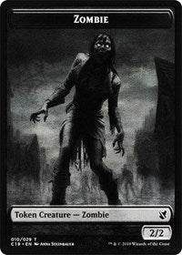 Zombie (010) // Zombie (011) Double-sided Token [Commander 2019 Tokens] | Webway Games