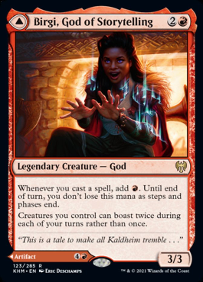 Birgi, God of Storytelling // Harnfel, Horn of Bounty [Kaldheim] | Webway Games