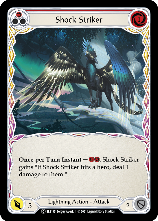 Shock Striker (Red) [U-ELE195] Unlimited Rainbow Foil | Webway Games