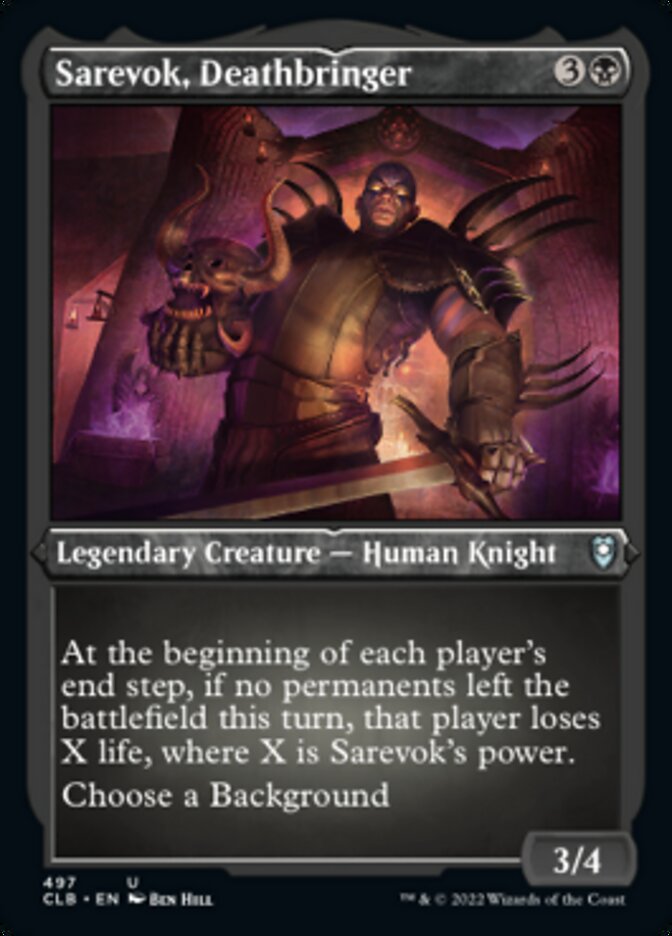 Sarevok, Deathbringer (Foil Etched) [Commander Legends: Battle for Baldur's Gate] | Webway Games