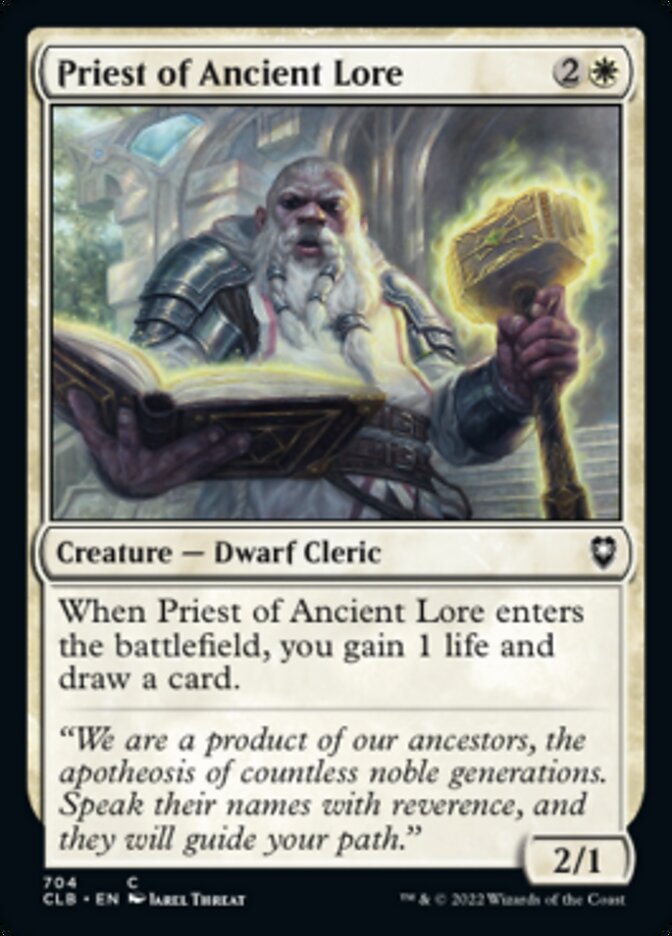 Priest of Ancient Lore [Commander Legends: Battle for Baldur's Gate] | Webway Games