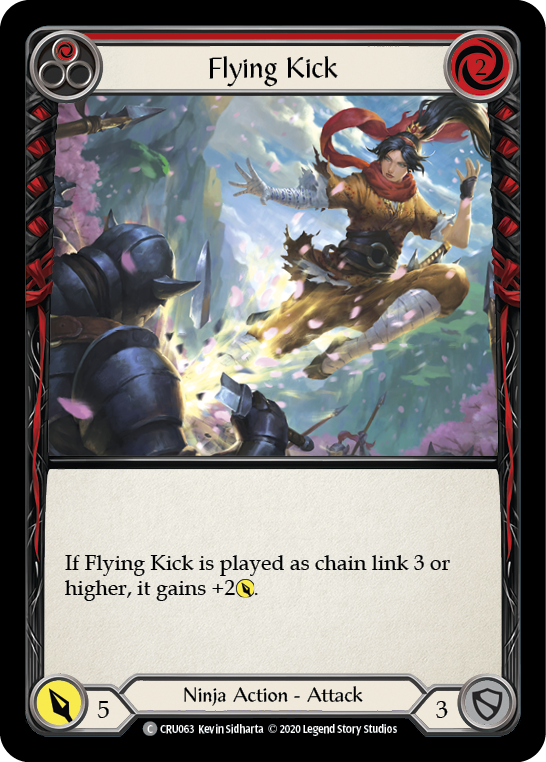 Flying Kick (Red) [CRU063] 1st Edition Rainbow Foil | Webway Games