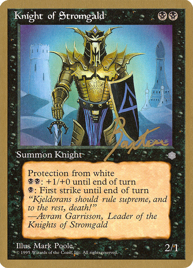 Knight of Stromgald (George Baxter) [Pro Tour Collector Set] | Webway Games