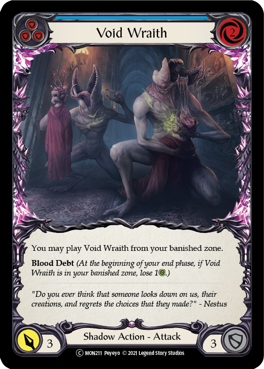 Void Wraith (Blue) (Rainbow Foil) [U-MON211-RF] Unlimited Rainbow Foil | Webway Games