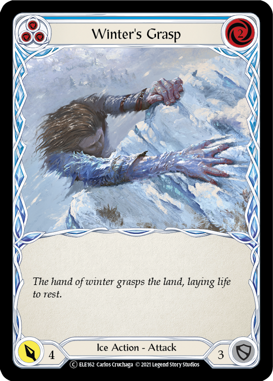 Winter's Grasp (Blue) [U-ELE162] Unlimited Rainbow Foil | Webway Games