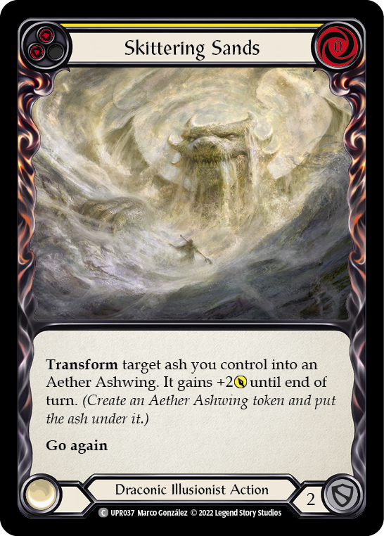 Skittering Sands (Yellow) [UPR037] (Uprising)  Rainbow Foil | Webway Games