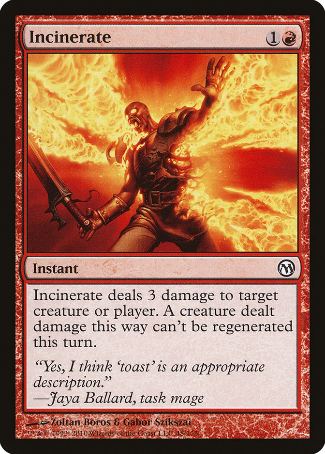 Incinerate [Duels of the Planeswalkers] | Webway Games