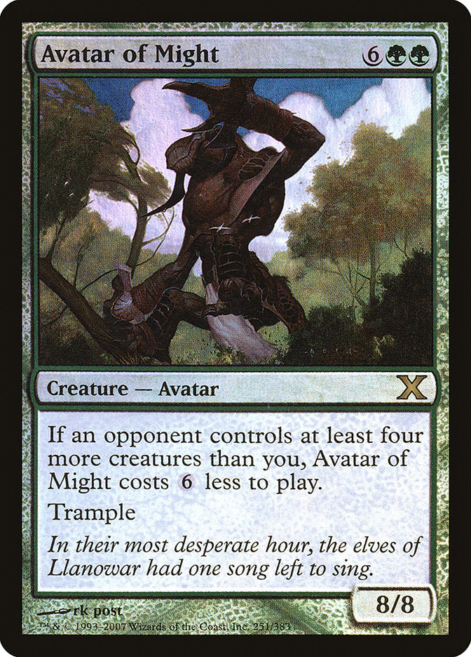 Avatar of Might (Premium Foil) [Tenth Edition] | Webway Games