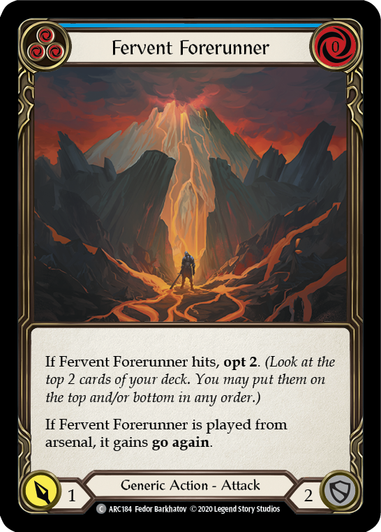 Fervent Forerunner (Blue) [ARC184] Unlimited Rainbow Foil | Webway Games