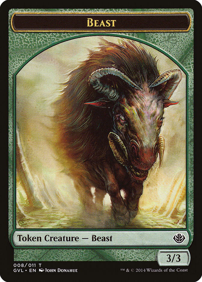 Beast Token (008/011) (Garruk vs. Liliana) [Duel Decks Anthology Tokens] | Webway Games