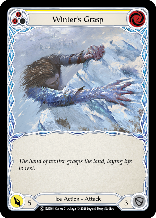 Winter's Grasp (Yellow) [U-ELE161] Unlimited Rainbow Foil | Webway Games