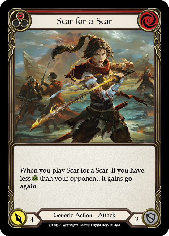 Scar for a Scar (Red) [KSU017-C] 1st Edition Normal | Webway Games