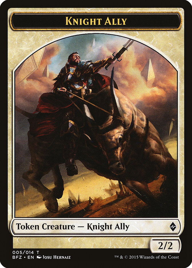 Knight Ally [Battle for Zendikar Tokens] | Webway Games
